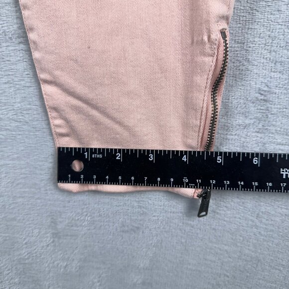 Lucky Brand Lolita Skinny Utility Jeans Ankle Zip Womens Peach Pink Size 6/28 - Picture 10 of 11